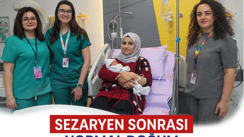 İzmir Şehir Hastanesi'nde sezaryen sonrası normal doğum başarısı